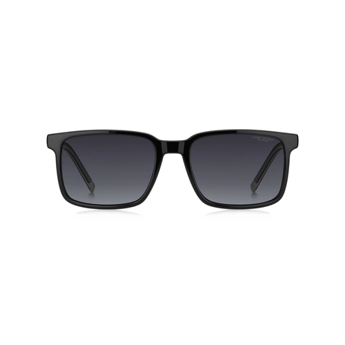 Óculos de Grau Tommy Hilfiger TH 2377/C 807 54 Poliamida Preto com Clip-On na cor Cinza Degradê Polarizado
