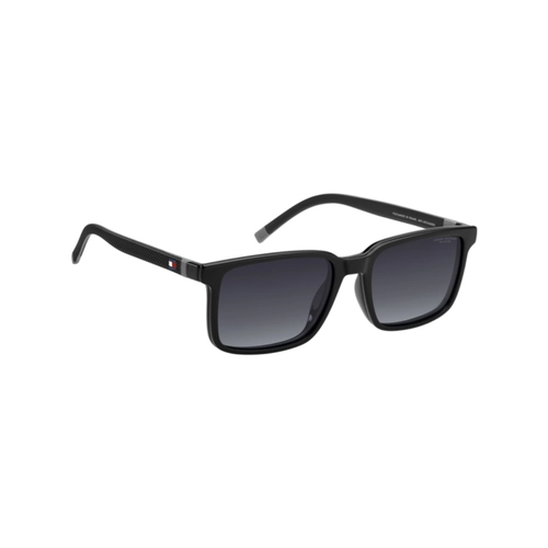 Óculos de Grau Tommy Hilfiger TH 2377/C 807 54 Poliamida Preto com Clip-On na cor Cinza Degradê Polarizado