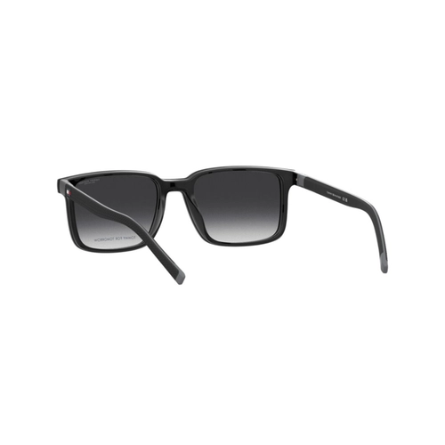 Óculos de Grau Tommy Hilfiger TH 2377/C 807 54 Poliamida Preto com Clip-On na cor Cinza Degradê Polarizado