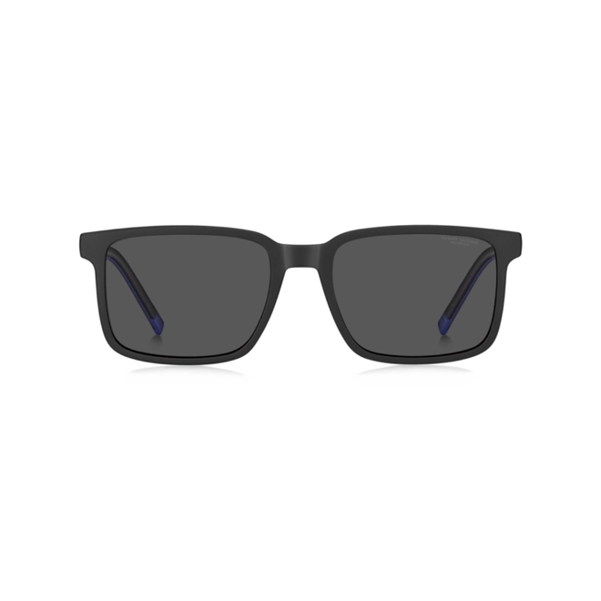 Óculos de Grau Tommy Hilfiger com Clip-On TH 2377/C 003 54 Poliamida Preto Fosco com lentes na cor Cinza Polarizado 2