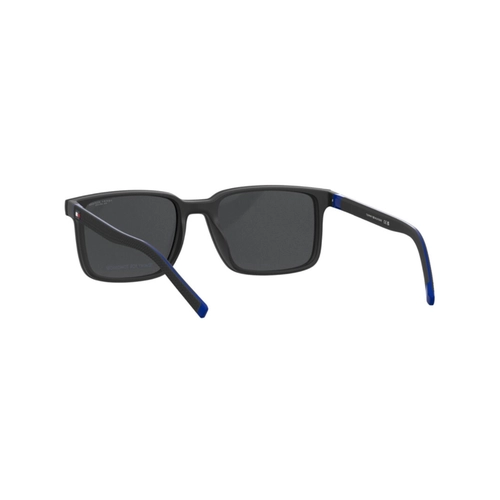 Óculos de Grau Tommy Hilfiger com Clip-On TH 2377/C 003 54 Poliamida Preto Fosco com lentes na cor Cinza Polarizado