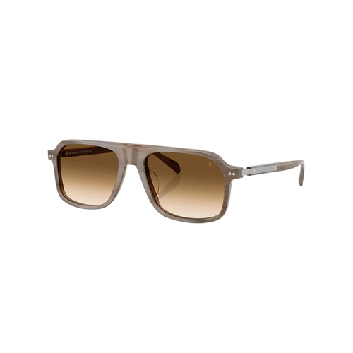 Óculos de Sol Brunello Cucinelli 0BC4030S 10585157 Acetato Marrom Claro com lentes na cor Marrom Degradê