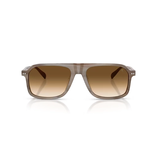 Óculos de Sol Brunello Cucinelli 0BC4030S 10585157 Acetato Marrom Claro com lentes na cor Marrom Degradê