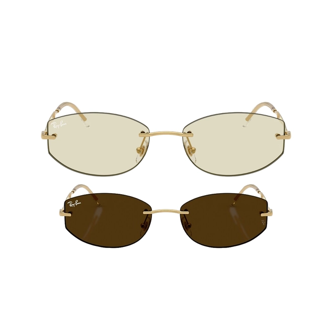 Óculos de Sol Ray-Ban 0RB3792 001/MG55 Metal Dourado com lentes na cor Âmbar Fotocromático 2