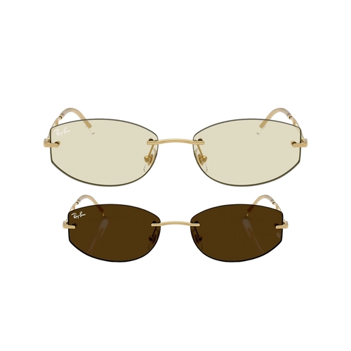 Óculos de Sol Ray-Ban 0RB3792 001/MG55 Metal Dourado com lentes na cor Âmbar Fotocromático