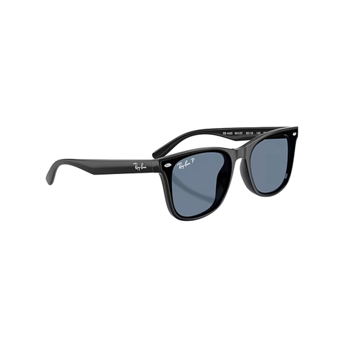 Óculos de Sol Ray-Ban 0RB4420 601/2V65 Acetato Preto com lentes na cor Azul Polarizado
