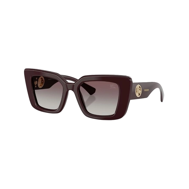 Óculos de Sol Burberry 0BE4476 42048G51 Acetato Bordô com lentes na cor Cinza Degradê 1