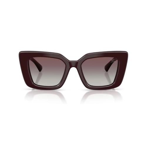 Óculos de Sol Burberry 0BE4476 42048G51 Acetato Bordô com lentes na cor Cinza Degradê