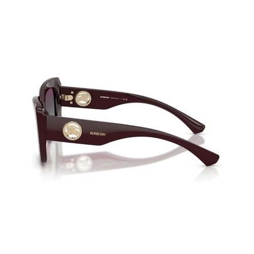 Óculos de Sol Burberry 0BE4476 42048G51 Acetato Bordô com lentes na cor Cinza Degradê