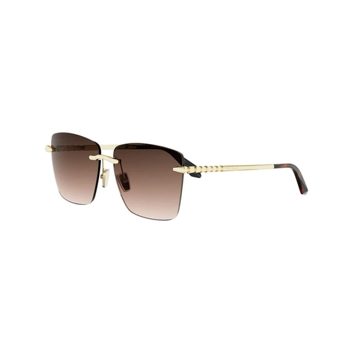 Óculos de Sol Bvlgari BV40107U_6030F Metal Dourado com lentes na cor Marrom Degradê