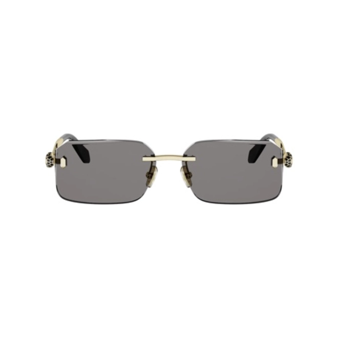 Óculos de Sol Bvlgari BV40108U_5833A Metal Dourado com lentes na cor Cinza 2