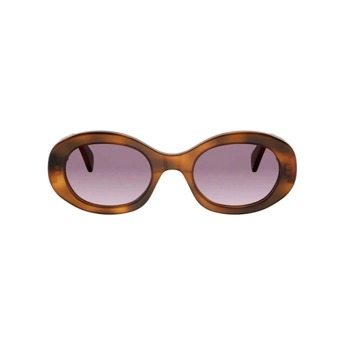 Óculos de Sol Celine Triomphe CL40194U 5253Z Acetato Marrom Mesclado com lentes na cor Cinza