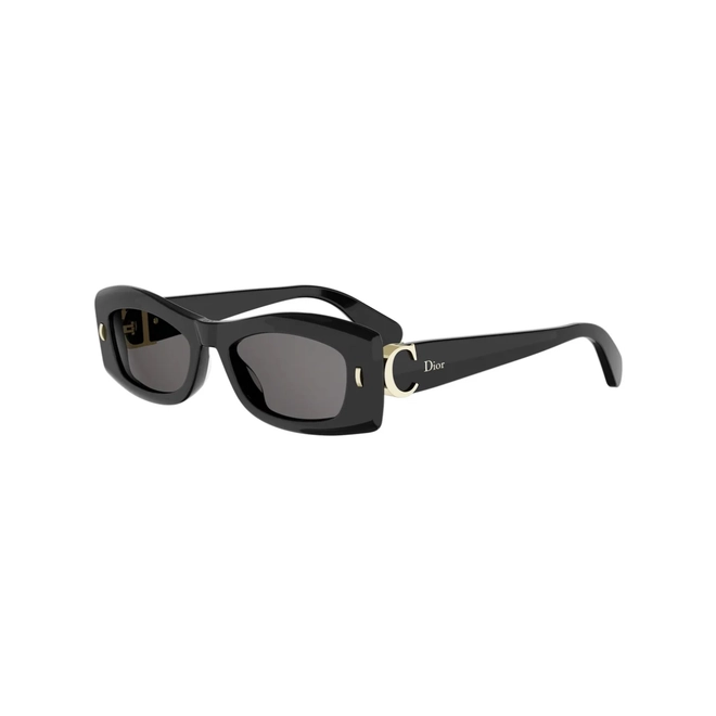 Óculos de Sol Christian Dior Initials S1I CD40275I_5301A Acetato Preto com lentes na cor Cinza Escuro 1