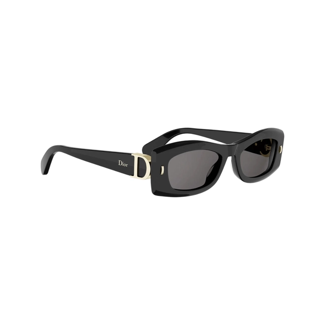 Óculos de Sol Christian Dior Initials S1I CD40275I_5301A Acetato Preto com lentes na cor Cinza Escuro 3