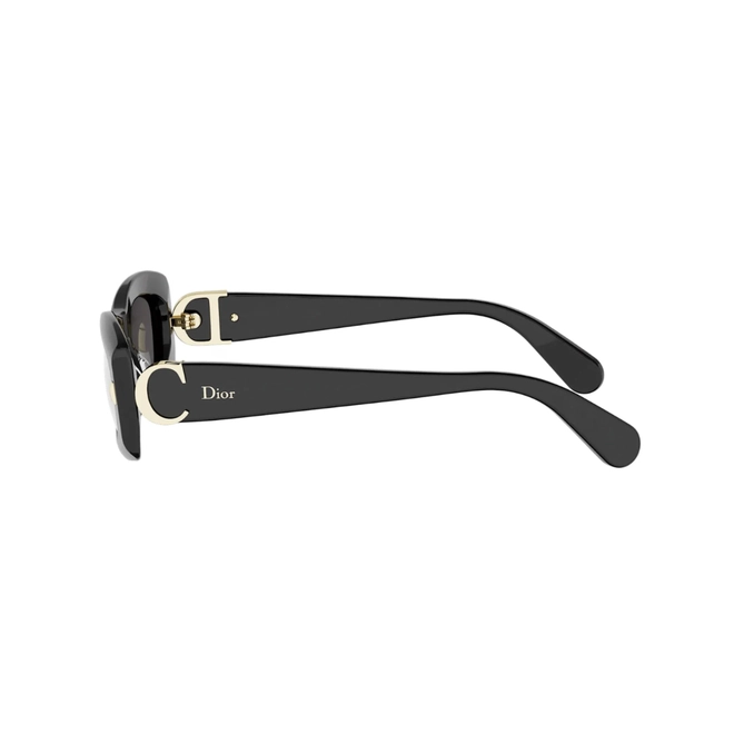 Óculos de Sol Christian Dior Initials S1I CD40275I_5301A Acetato Preto com lentes na cor Cinza Escuro 4