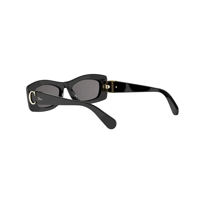 Óculos de Sol Christian Dior Initials S1I CD40275I_5301A Acetato Preto com lentes na cor Cinza Escuro 5