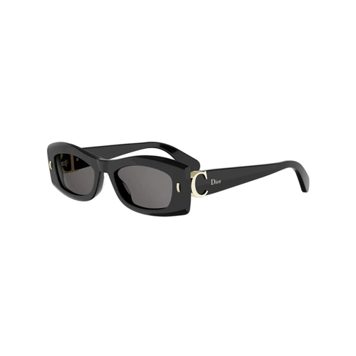 Óculos de Sol Christian Dior Initials S1I CD40275I_5301A Acetato Preto com lentes na cor Cinza Escuro
