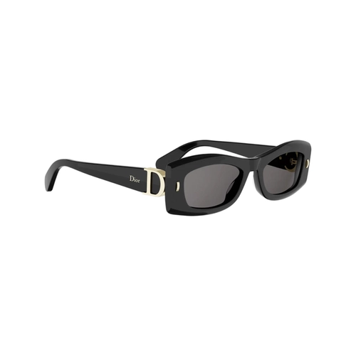 Óculos de Sol Christian Dior Initials S1I CD40275I_5301A Acetato Preto com lentes na cor Cinza Escuro