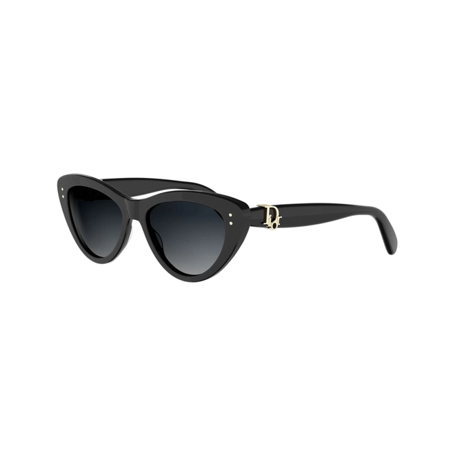 Óculos de Sol Christian Dior Oblique B2I CD40286I_5501B Acetato Preto com lentes na cor Cinza Degradê 1