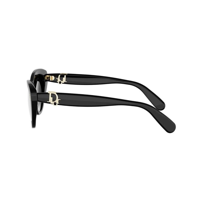 Óculos de Sol Christian Dior Oblique B2I CD40286I_5501B Acetato Preto com lentes na cor Cinza Degradê 4