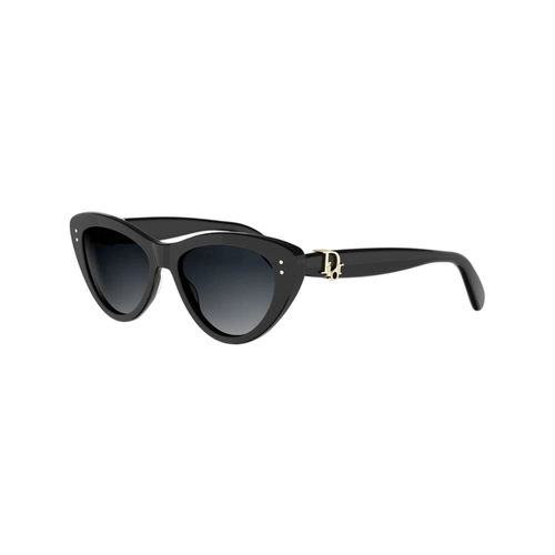 Óculos de Sol Christian Dior Oblique B2I CD40286I_5501B Acetato Preto com lentes na cor Cinza Degradê