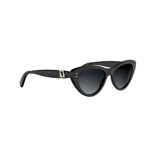 Óculos de Sol Christian Dior Oblique B2I CD40286I_5501B Acetato Preto com lentes na cor Cinza Degradê