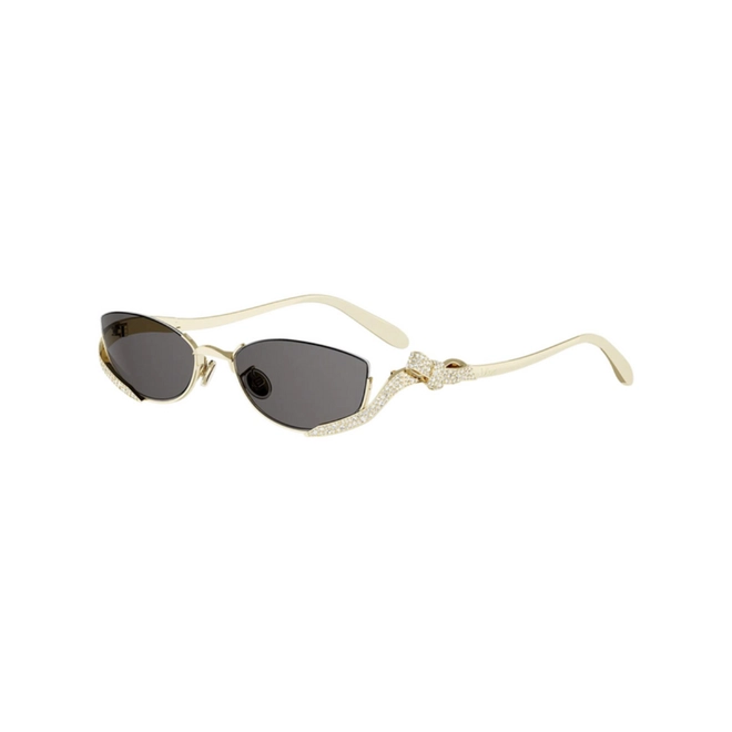 Óculos de Sol Christian Dior Bow B1U CD4284US_5510A Metal Dourado com lentes na cor Cinza Escuro 1