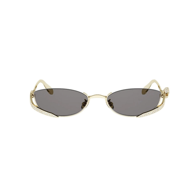 Óculos de Sol Christian Dior Bow B1U CD4284US_5510A Metal Dourado com lentes na cor Cinza Escuro 2