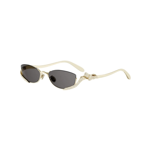 Óculos de Sol Christian Dior Bow B1U CD4284US_5510A Metal Dourado com lentes na cor Cinza Escuro