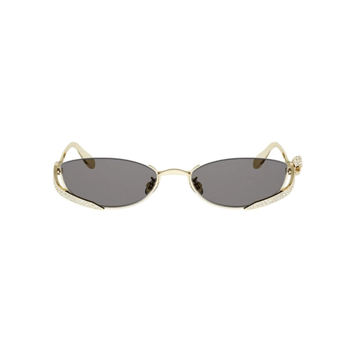 Óculos de Sol Christian Dior Bow B1U CD4284US_5510A Metal Dourado com lentes na cor Cinza Escuro