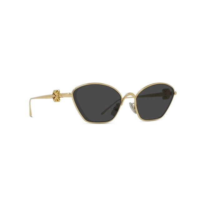 Óculos de Sol Loewe LW40209U_5730A Metal Dourado com lentes na cor Cinza 3