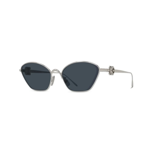 Óculos de Sol Loewe LW40209U_5716V Metal Prateado com lentes na cor Azul