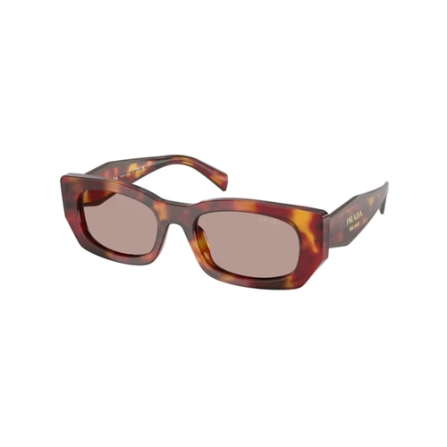 Óculos de Sol Prada 0PR B05S 22A20I53 Acetato Marrom Mesclado com lentes na cor Marrom e Violeta