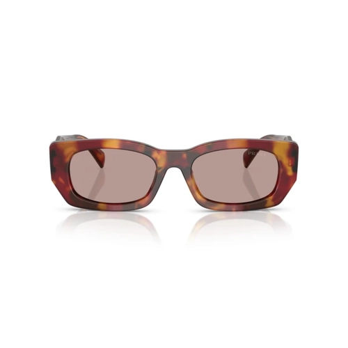Óculos de Sol Prada 0PR B05S 22A20I53 Acetato Marrom Mesclado com lentes na cor Marrom e Violeta