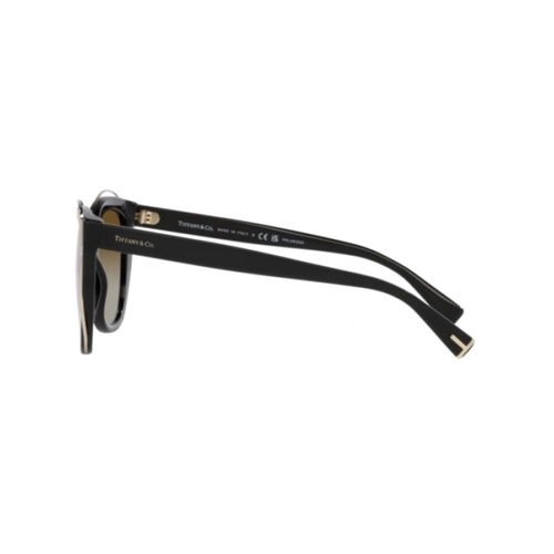 Óculos de Sol Tiffany 0TF4148 8364T554 Acetato Preto com lentes na cor Marrom Degradê Polarizado