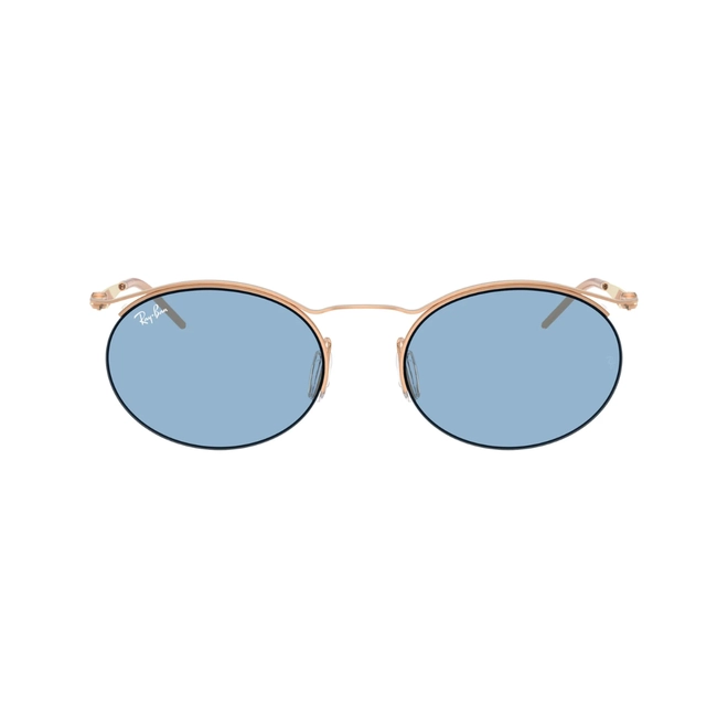 Óculos de Sol Ray-Ban 0RB8551 92857254 Metal Rose com lentes na cor Azul 2