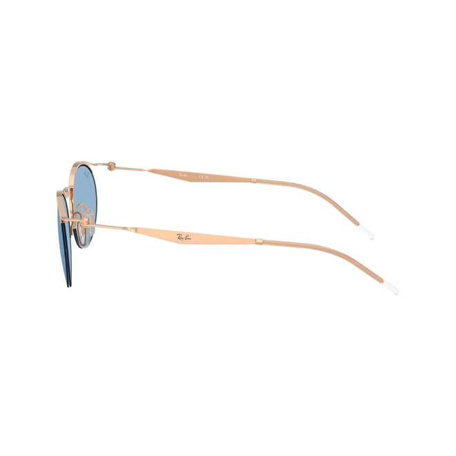Óculos de Sol Ray-Ban 0RB8551 92857254 Metal Rose com lentes na cor Azul 4