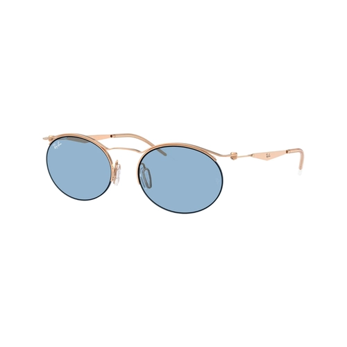 Óculos de Sol Ray-Ban 0RB8551 92857254 Metal Rose com lentes na cor Azul