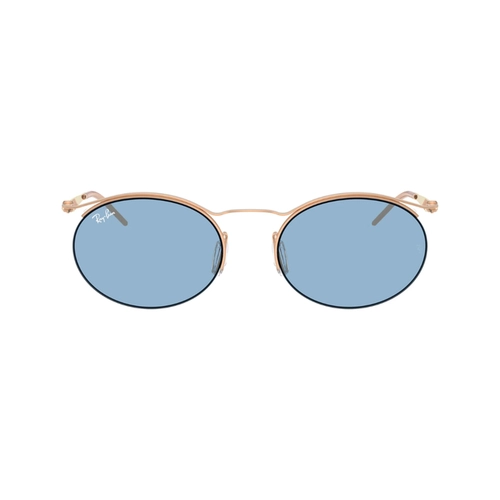 Óculos de Sol Ray-Ban 0RB8551 92857254 Metal Rose com lentes na cor Azul