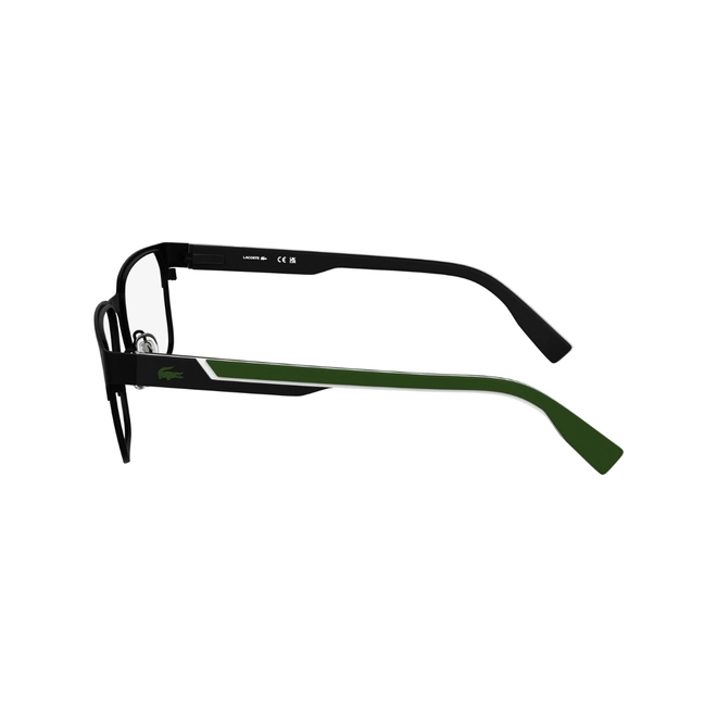 Óculos de Grau Lacoste L2306 N002 58 Metal Preto e Verde 4