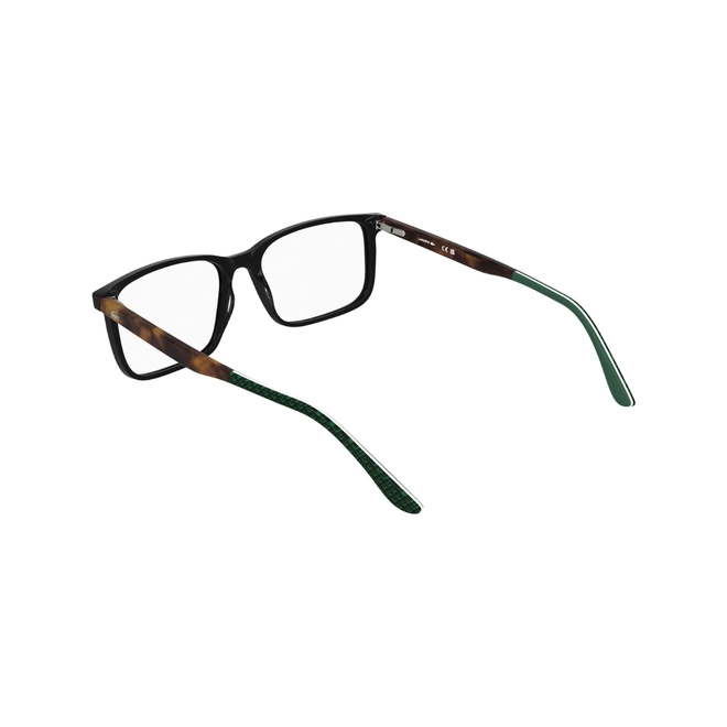 Óculos de Grau Lacoste L2993N 001 57 Acetato Preto e Marrom Mesclado 5
