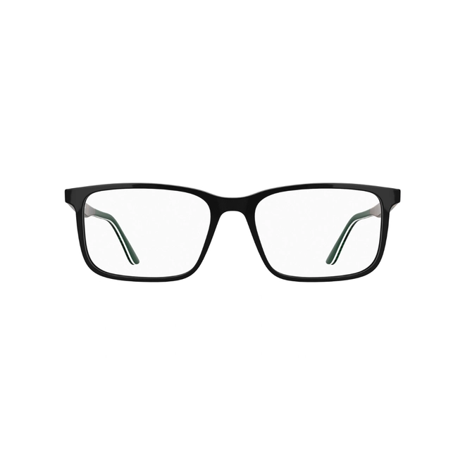 Óculos de Grau Lacoste L2993N 001 57 Acetato Preto e Marrom Mesclado 2