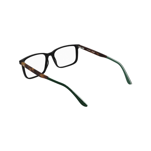 Óculos de Grau Lacoste L2993N 001 57 Acetato Preto e Marrom Mesclado