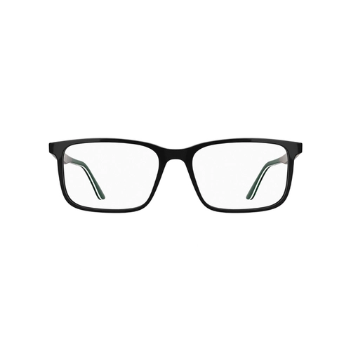 Óculos de Grau Lacoste L2993N 001 57 Acetato Preto e Marrom Mesclado