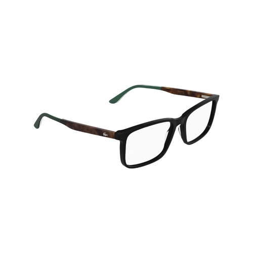 Óculos de Grau Lacoste L2993N 001 57 Acetato Preto e Marrom Mesclado