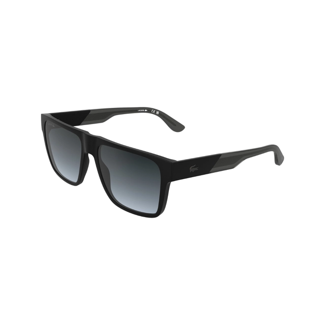 Óculos de Sol Lacoste L6085S 002 58 Acetato Preto com lentes na cor Cinza Degradê 1