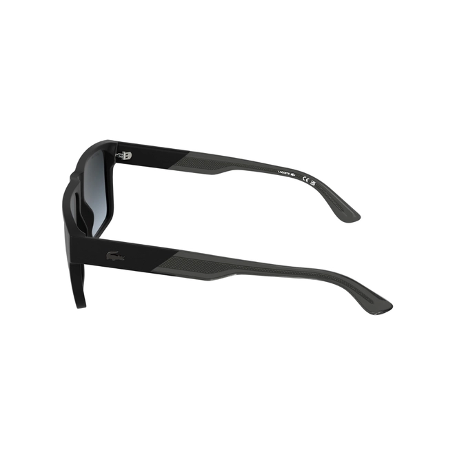 Óculos de Sol Lacoste L6085S 002 58 Acetato Preto com lentes na cor Cinza Degradê 4