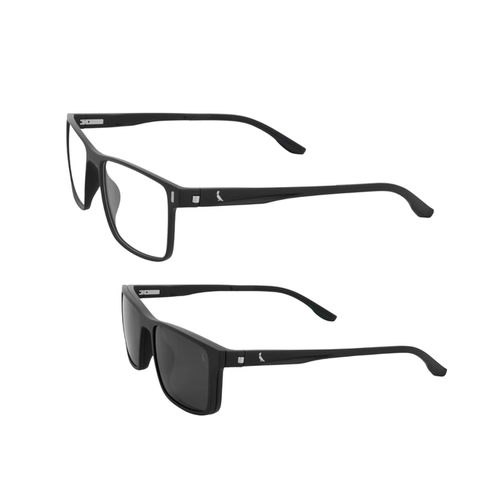 Óculos de Grau Reserva RSV2615MAG-SET 002 54 Acetato Preto com Clip-On na cor Cinza