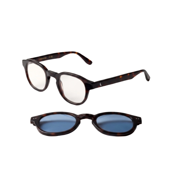 Óculos de Grau Reserva RSV2627MAG-SET 218 48 Acetato Marrom Mesclado com Clip-On na cor Azul 1