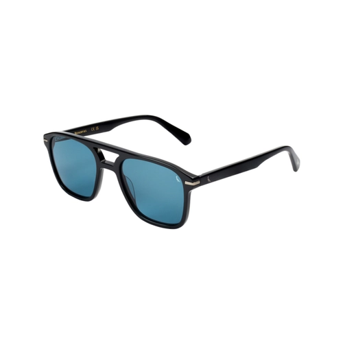 Óculos de Sol Reserva RSV6025S 001 54 Acetato Preto com lentes na cor Azul